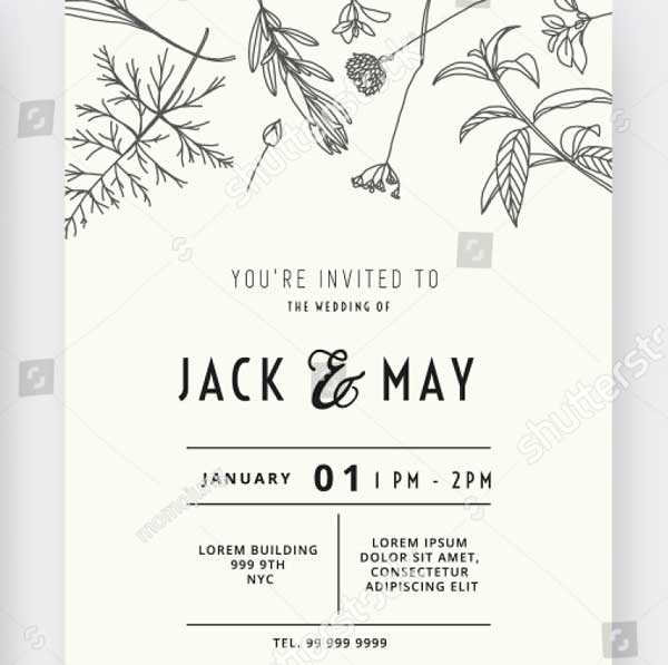 Minimalist Wedding Invitation Templates