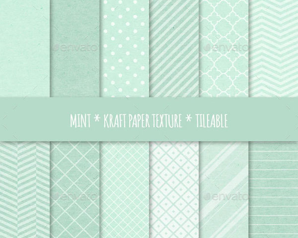 Mint Kraft Paper Texture Seamless Patterns