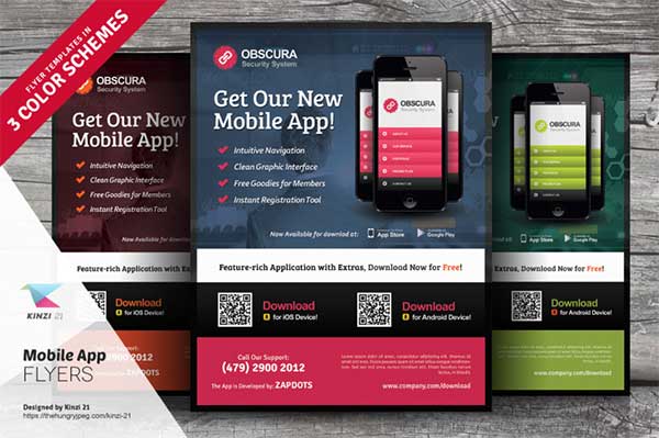 Mobile App Marketing Flyer Template