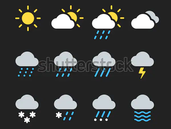 Modern Weather Icons Set