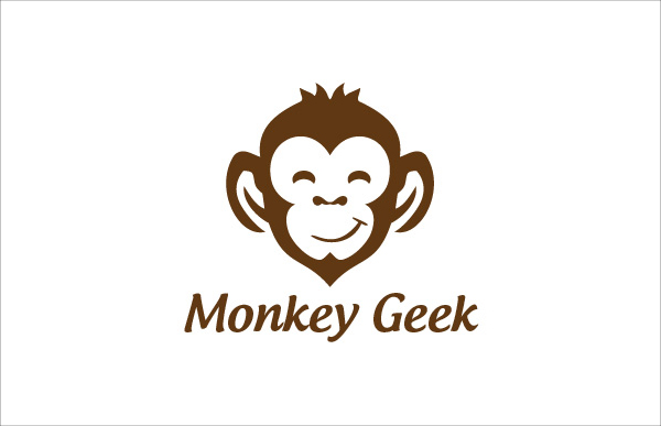 Monkey Geek Vector Logo Design