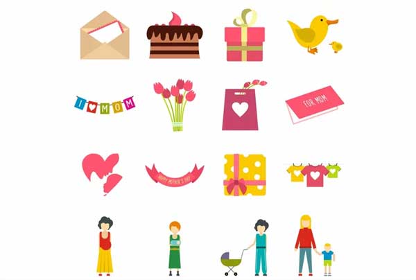 Mother Day Flat Icons