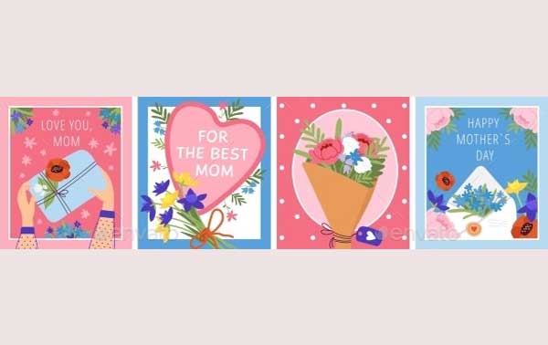Mother Day Floral Cards