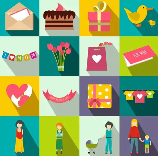 Mother's Day Flat Icons