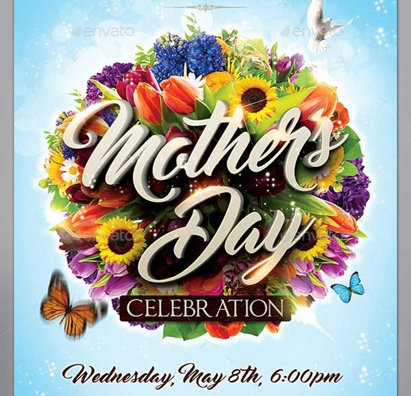 Mothers Day Celebration Flyer Template