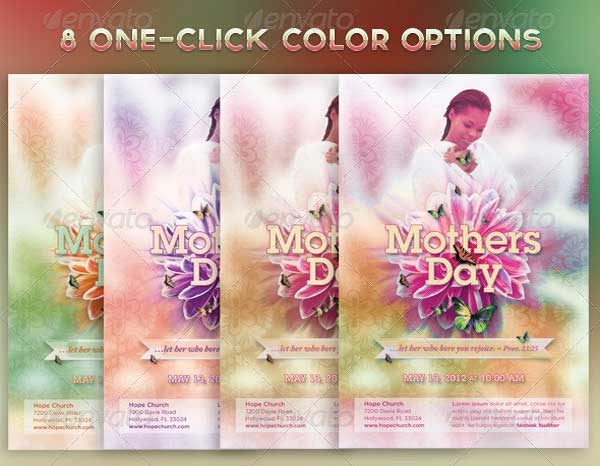 Mothers Day Church Flyer CD Template