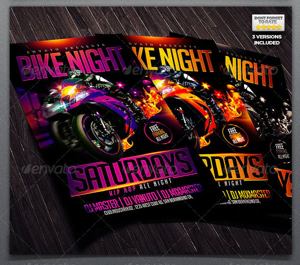 Motorcycle Event Night Race Flyer
