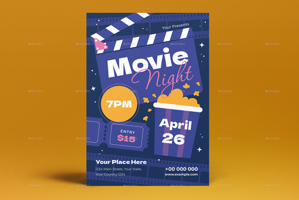 Movie Night PSD Flyer