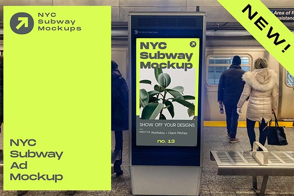NYC Subway Ad Mockup Design