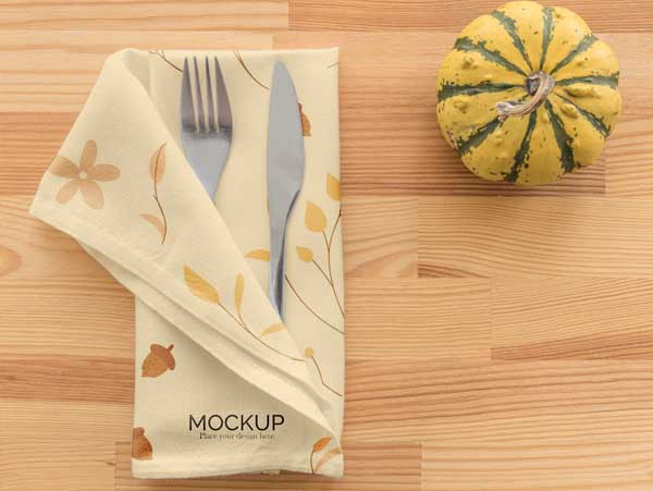 Napkin Mockup Set Free Download