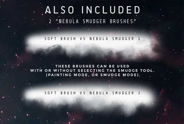 Nebula Space Procreate Photoshop Brushes