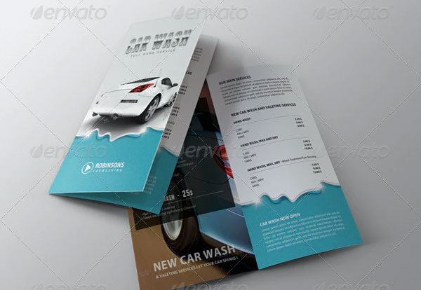 New Car Wash Bifold Brochure