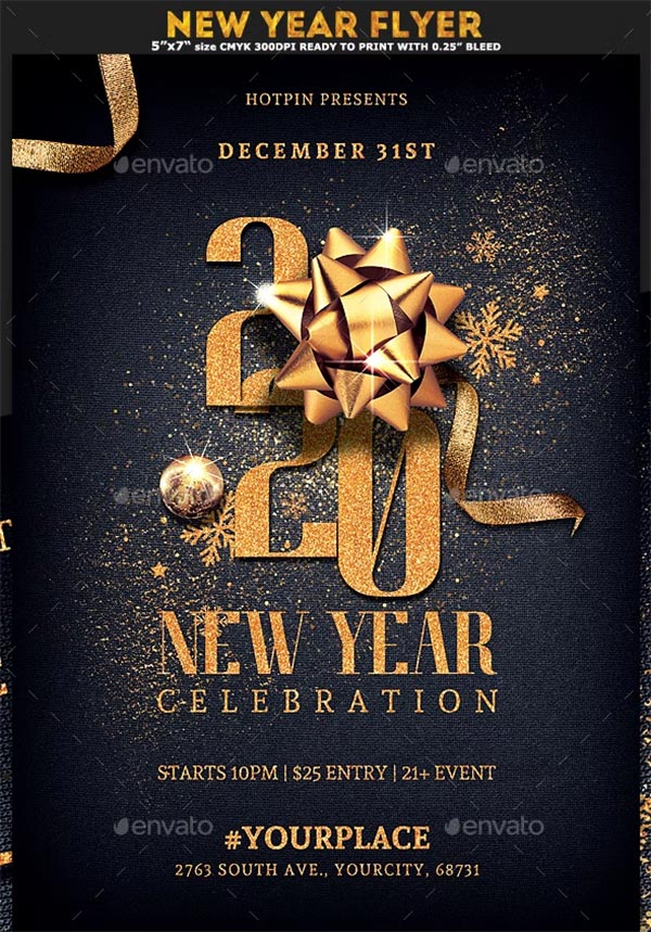 New Year Eve Invitation Flyer