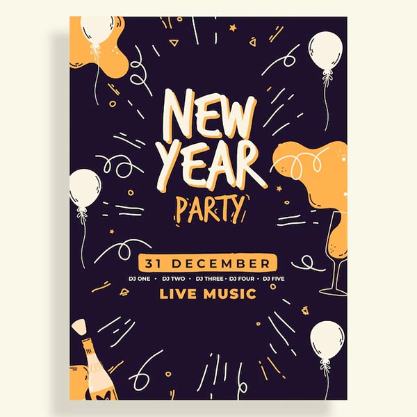 New Year Free PSD Flyer Templates