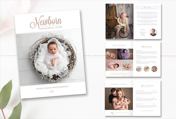 Newborn Photo Magazine Indesign Template