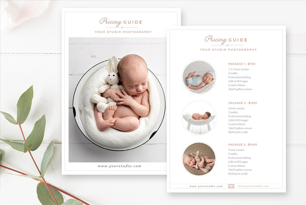 Newborn Pricing Guide Magazine Template