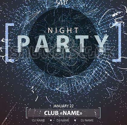 Night Disco Party Flyer Templates