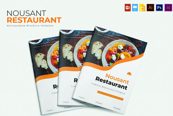 Nousant Restaurant Cleaning Brochure Template