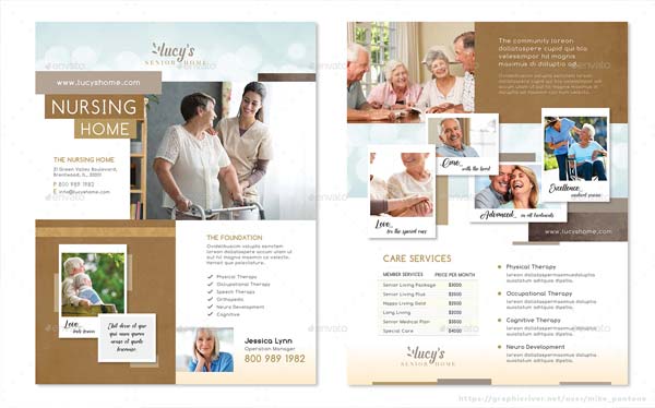 Nursing Home Elderly Care Flyer