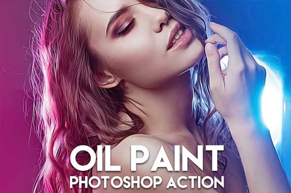 Oil Paint Photoshop Action Templates