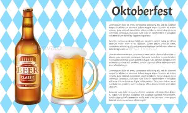 Oktoberfest Beer Bottle Poster