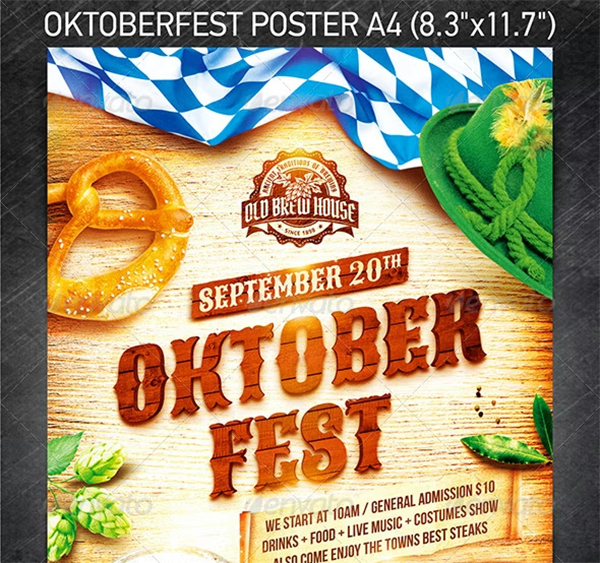 Oktoberfest Festival PSD Poster Template
