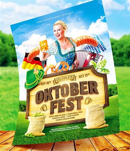 Oktoberfest PSD Festival Poster Template