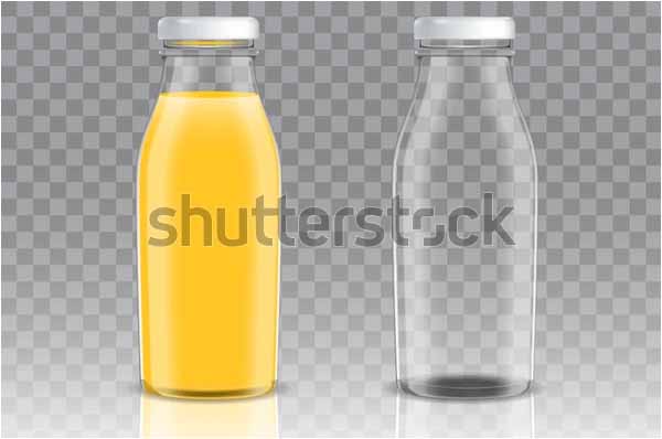 Orange Juice Glass Bottle Mockups
