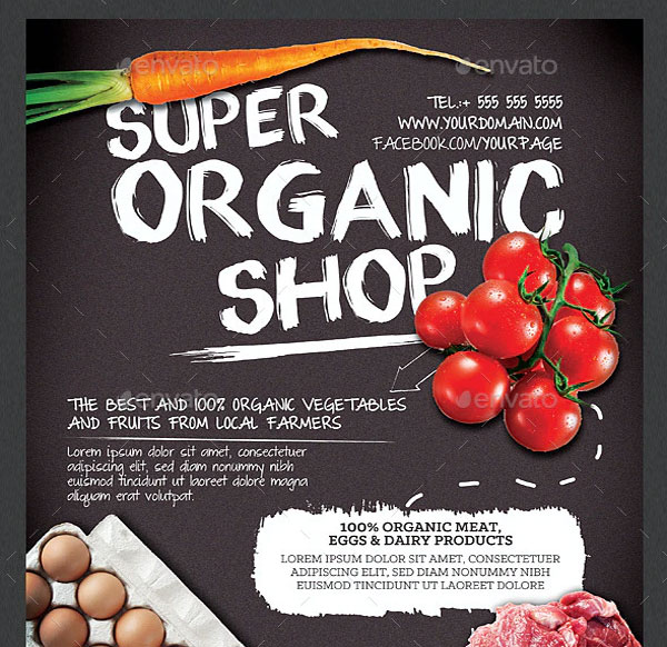 Organic Shop/Market Flyer Template