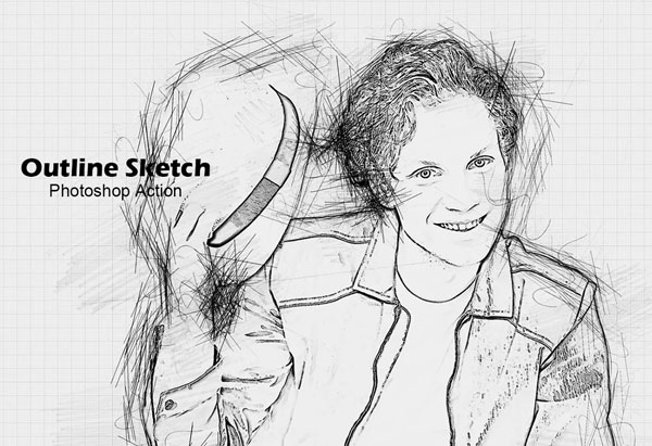Outline Sketch Photoshop Action