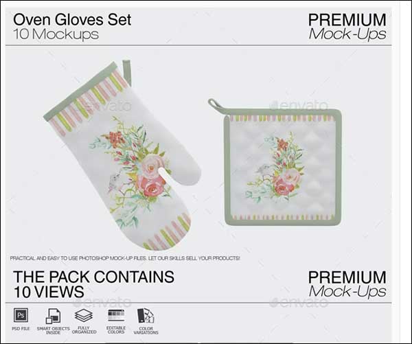 Oven Gloves and Pads Mockup