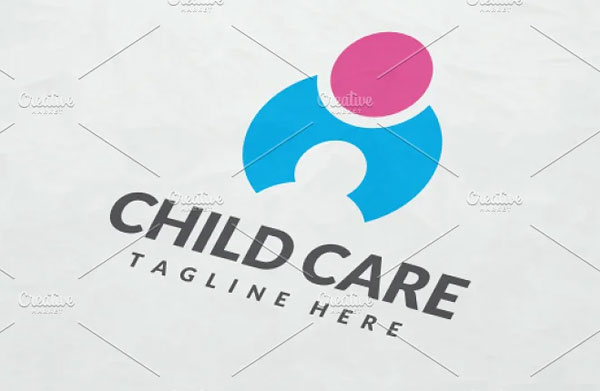 PSD Child Care Logo Template