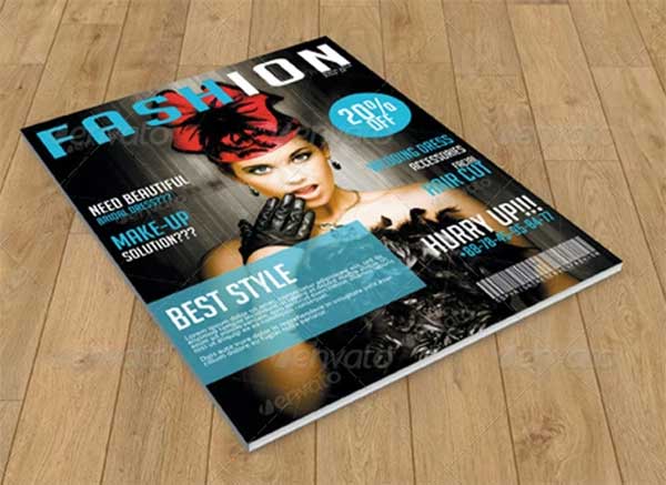 PSD Fashion Magazine Cover Template