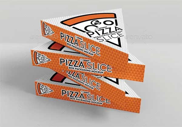 Packaging Mockup Pizza Slice Box