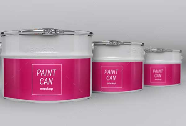 Paint Cans and Canisters Packaging Mock-Ups
