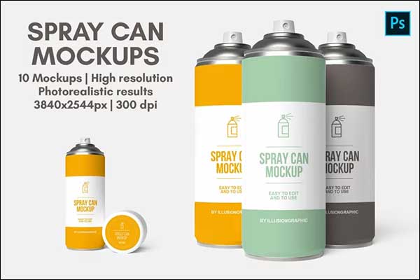 Painting Spray Can Mockups