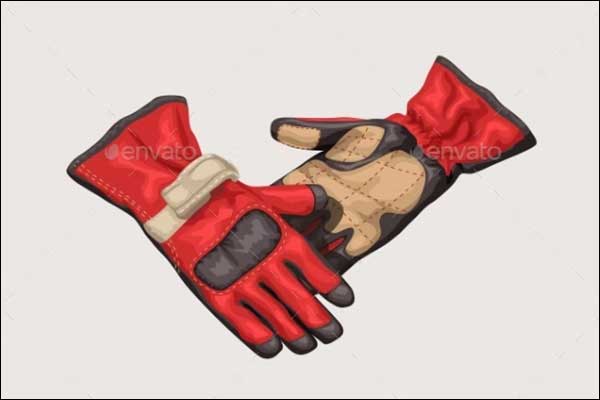 Pair of Racing Gloves Mockup