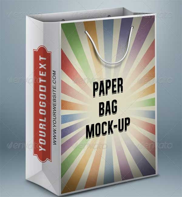 Paper Gift Bag Mock-Up