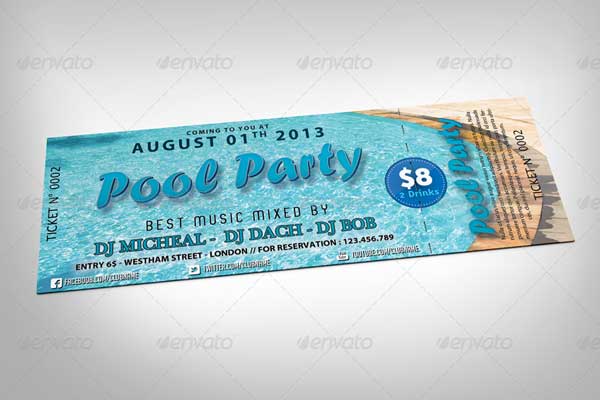 Party Event Tickets Mockup