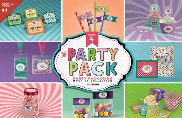 Party Pack Mockup Collection
