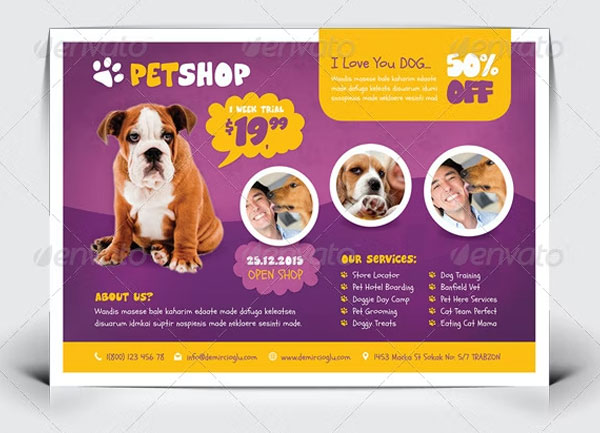 Pet Shop Editable Flyer Template