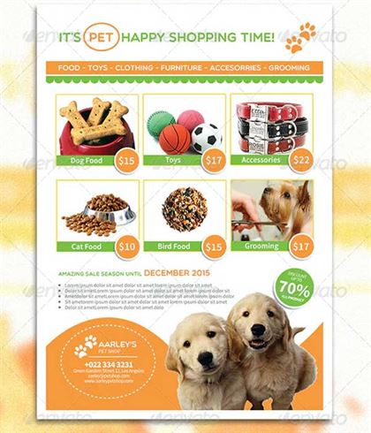 Pet Clinic Shop Flyer Template