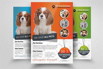 Pet Shop Business Flyer Printable Template