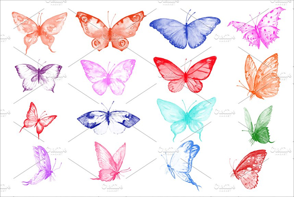 Photoshop Watercolor Butterfly Brush