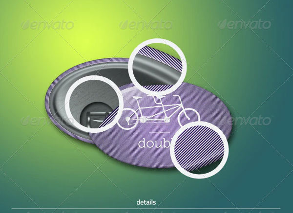 Pin Oval Button Badge Mockup