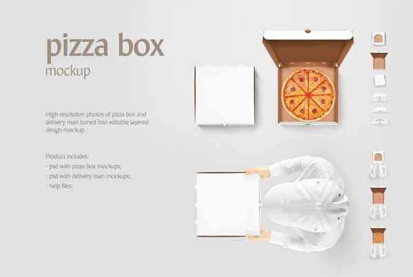 Pizza Box Mockup Design