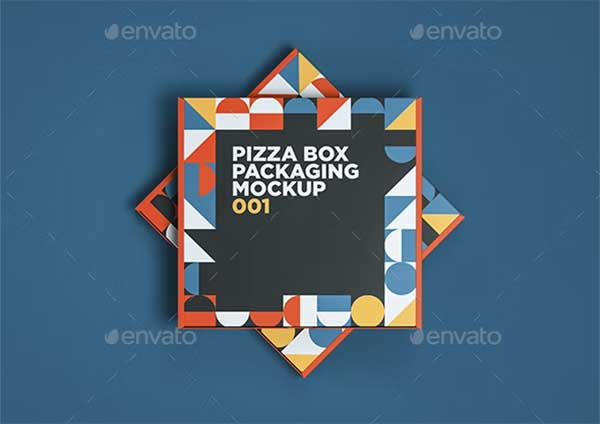 Pizza Box Packaging Mockup Pack