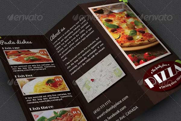 Pizza Restaurant Tri-fold Brochure