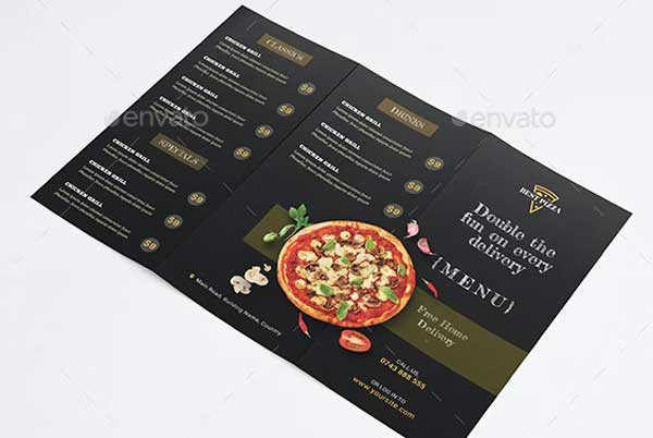 Pizza Restaurant Trifold Brochure