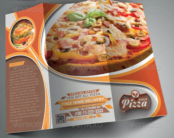 Pizza Shop Trifold Brochure Template